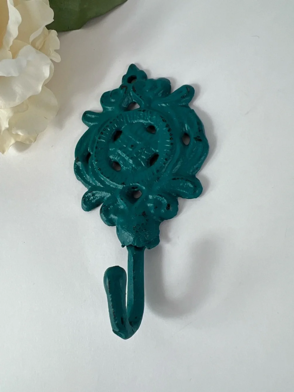 Decorative Teal Wall Hook - Ornate Home Accent Coloe is Mermaid Tail